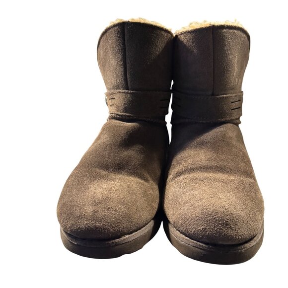 Bearpaw Womens Shearling-Lined Suede Ankle Boots Size 9 - Picture 2 of 8